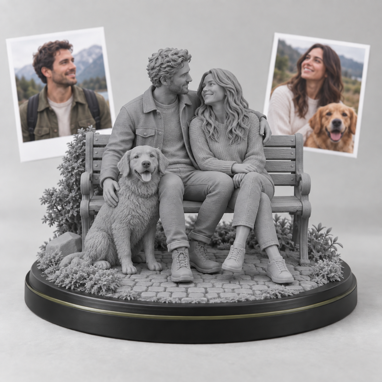 Concept example of a custom miniature scene made from reference photos